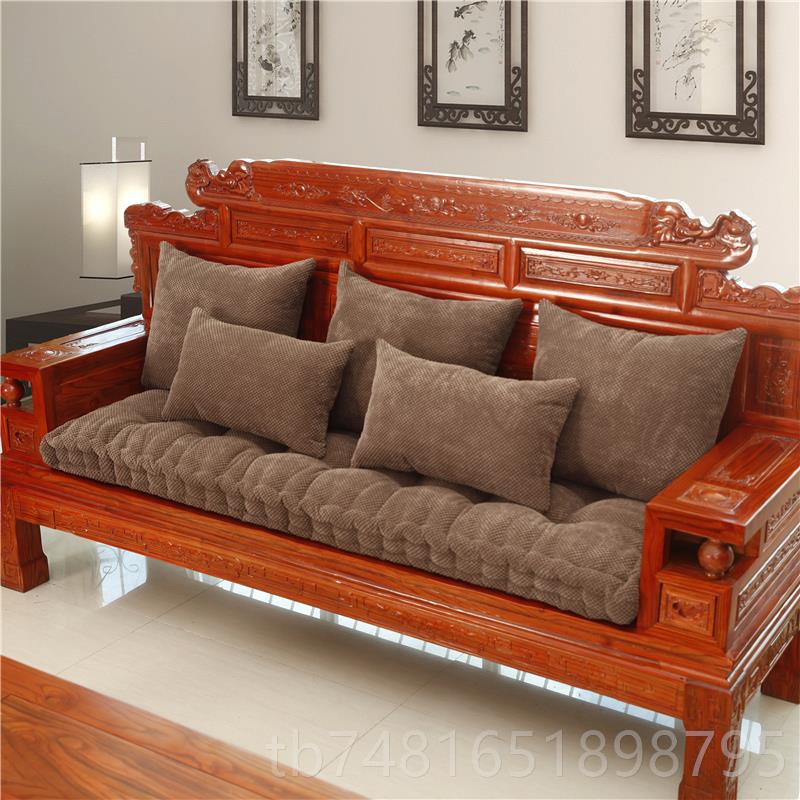 正品红木沙发垫冬季加实厚毛中绒坐垫沙发家用式人座通用三飘窗垫