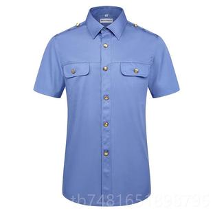 正品新款穿铁路女衬衫男女外口内穿短袖衬衣铁路乘务员窗制长服工