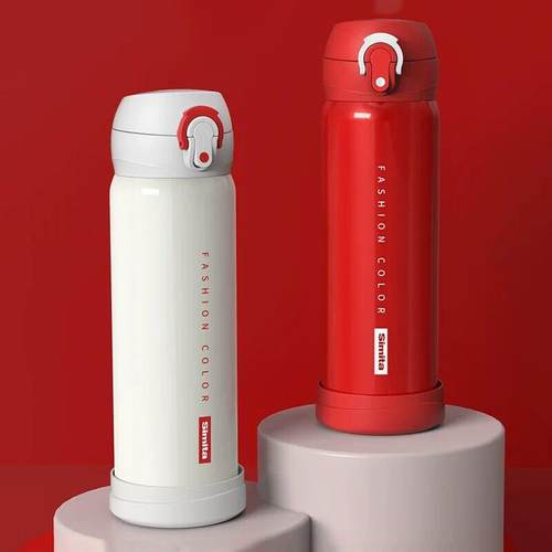 施密特316不锈钢保温杯 男女便携车载弹跳盖水杯子定制刻字印LOGO