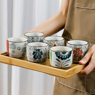 精选陶瓷茶杯套装家用高档男款喝水杯品茗杯功夫茶具套组复古主人