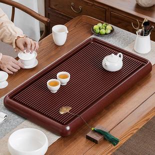 整块排水式 电木茶盘新款 功夫茶具家用茶托高端大号办公室简约茶台