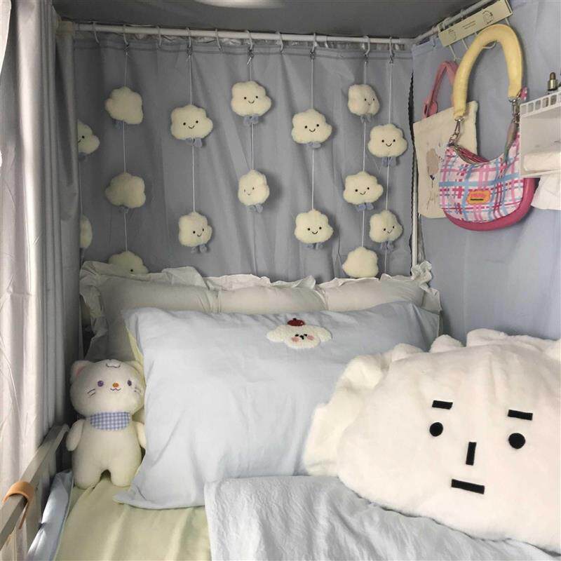 云朵挂帘宿舍床上挂饰装饰床帘装饰挂饰女上床下桌可爱改造小物件