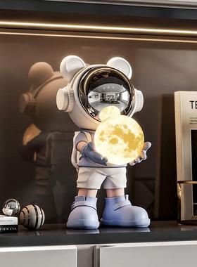 太空人宇航员小摆件客厅房间酒柜家居装饰品桌面航天员小夜灯礼物