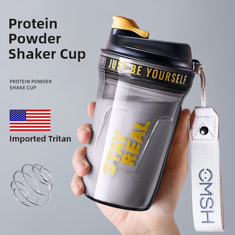 精选摇摇杯耐高温食品级蛋白粉健身运动水杯男女士塑料搅拌水杯子