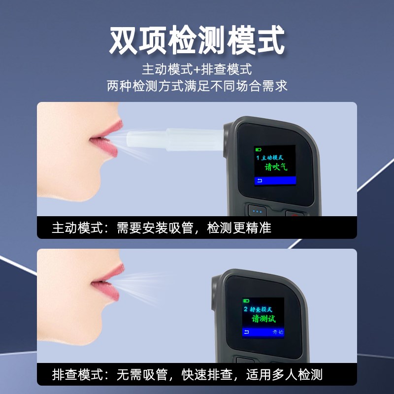 酒安S6酒精测试仪吹气式便携式酒精检测仪查酒驾高精度专用测酒器