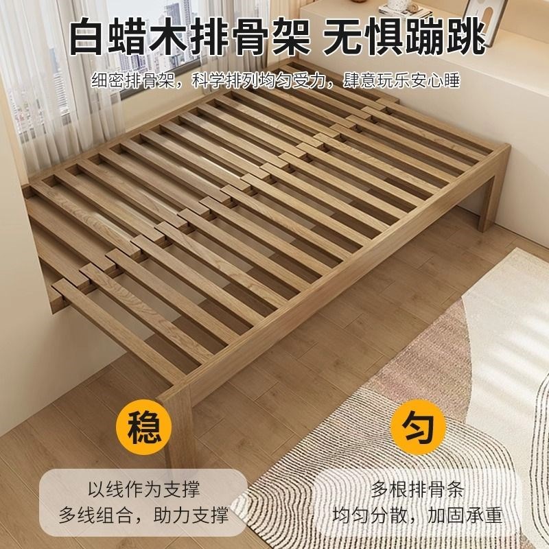 小户型卧室书房改造实木飘窗床可伸缩折叠两用榻榻米排骨架沙发床