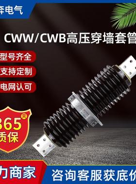CWW高压穿墙套管CWB/FCGWB-12/20/40.5KV陶瓷绝缘防污630/4000A