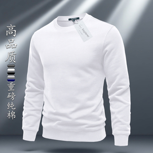 2025秋冬季新款卫衣男士套头衫外套圆领长袖加厚重磅上衣纯棉潮流