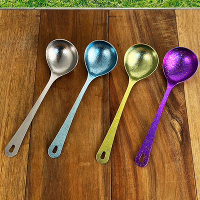 纯钛户外露营汤勺纯钛冰花勺子