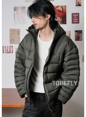 Tobefly轻量化排骨羽绒服25冬季休闲90白鸭绒通勤保暖外套75369