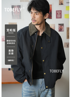 Tobefly猎装夹克巴恩风工装外套灯芯绒复古领男女款YF25978