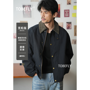 Tobefly猎装夹克巴恩风工装外套灯芯绒复古领男女款YF25978