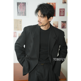 休闲时尚 春季 外套6K728 套装 Tobefly极简平驳领廓形通勤西服西裤