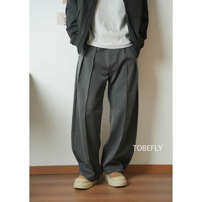 美式老钱风休闲弯刀裤