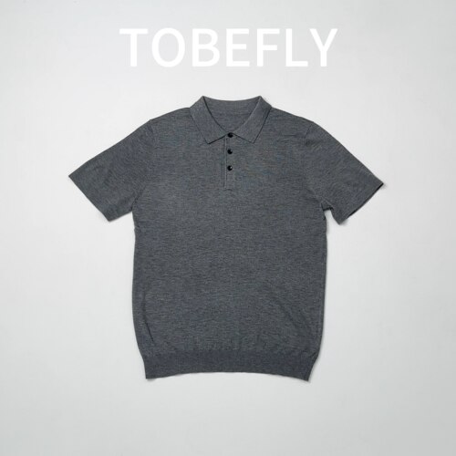 Tobefly经典POLO翻领短袖针织衫