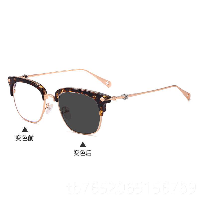 正品张铭恩同款镜眼镜框架男潮个性变复古半框防蓝色光射防辐近视