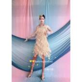 024比赛舞蹈服冬片拉丁舞裙亮流苏演 2款 正品 百雅千新慧拉丁舞服装