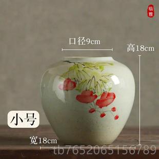 正品花屏水培皿景德镇宋代美学器花摆件新中花式瓶客厅插花绿植盆