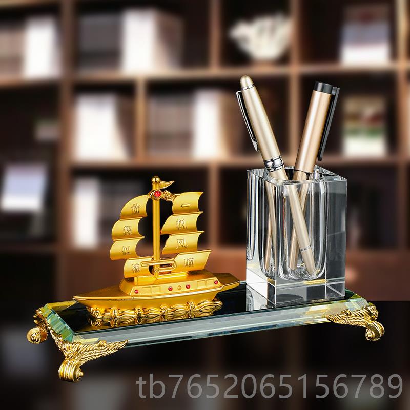 正品星五小红旗摆件创意公室桌面高档装饰办品书笔筒房会议室用车