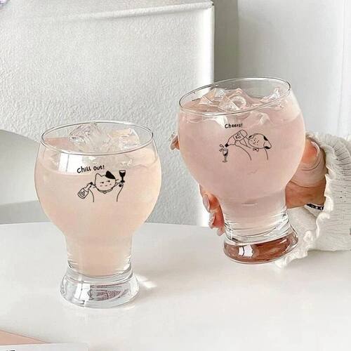 【畅饮啤酒杯】卡通玻璃杯