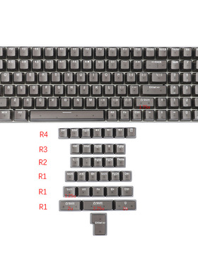 ABS两色透明mx十字菊花口机械键盘键帽980/96/84/68/87/nj80/键帽