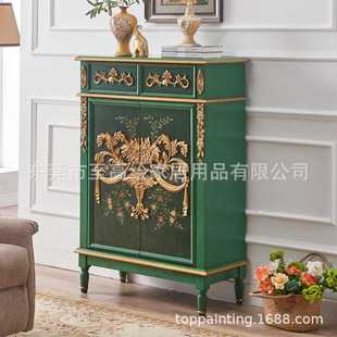 柜家用欧式 门口鞋 美学轻奢鞋 彩绘玄关柜 饰柜 柜阳台储物柜 客厅装