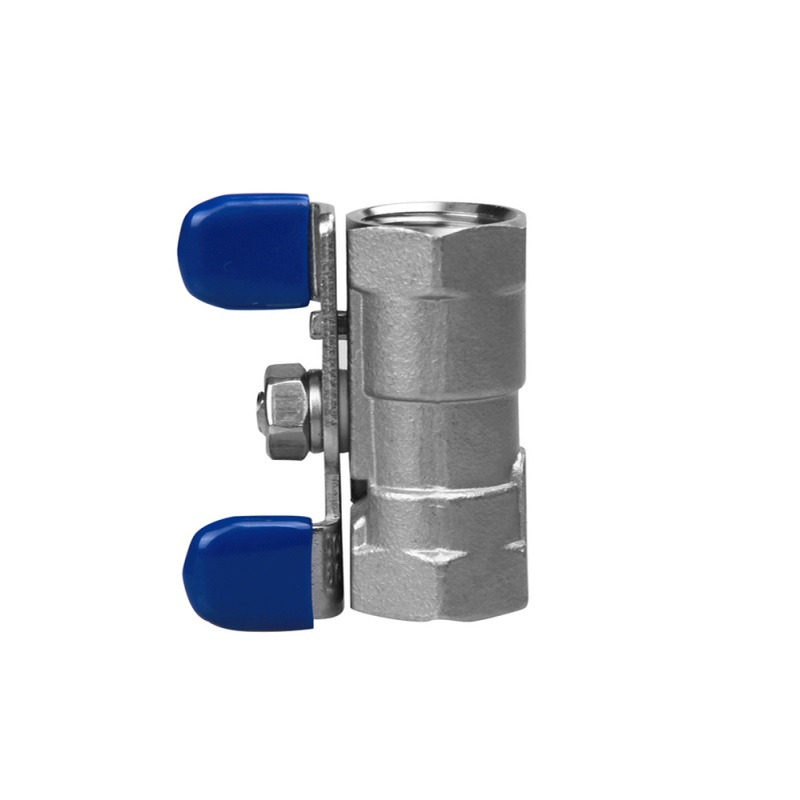 厂家供应 不锈钢304单片式球阀蝶形手柄