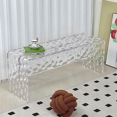 亚克力长凳子家用门口换鞋凳餐桌餐椅长条凳卧室床尾凳浴室换衣凳