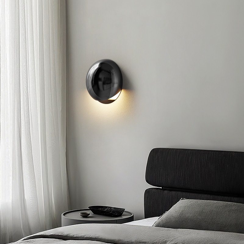 床头光谱圆形氛围灯轻奢壁灯道感全高级意式极简过护眼走廊灯卧室