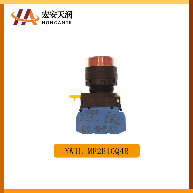 IDEC和泉带灯按钮开关YW1L-MF2E10Q4R
