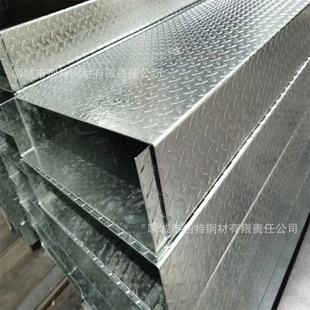 镀锌花纹板折弯折90度直角U型槽 1-5mm热镀锌花纹板切割沉孔 厂家