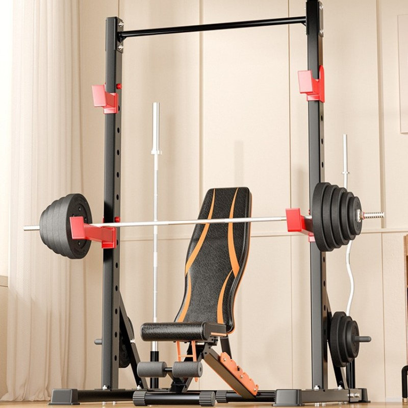 单杠深蹲架杠铃架卧推架家用多功能健身器材引体向上小型运动器械