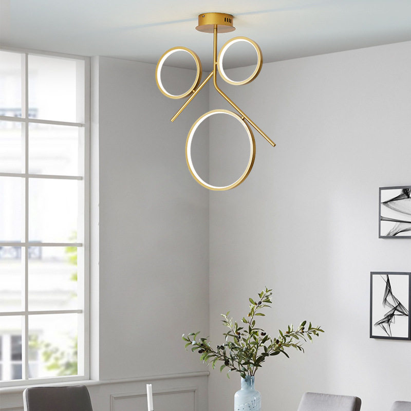 餐厅灯吊灯简约现代大气北欧分子灯客厅led灯具现代公寓灯具装饰