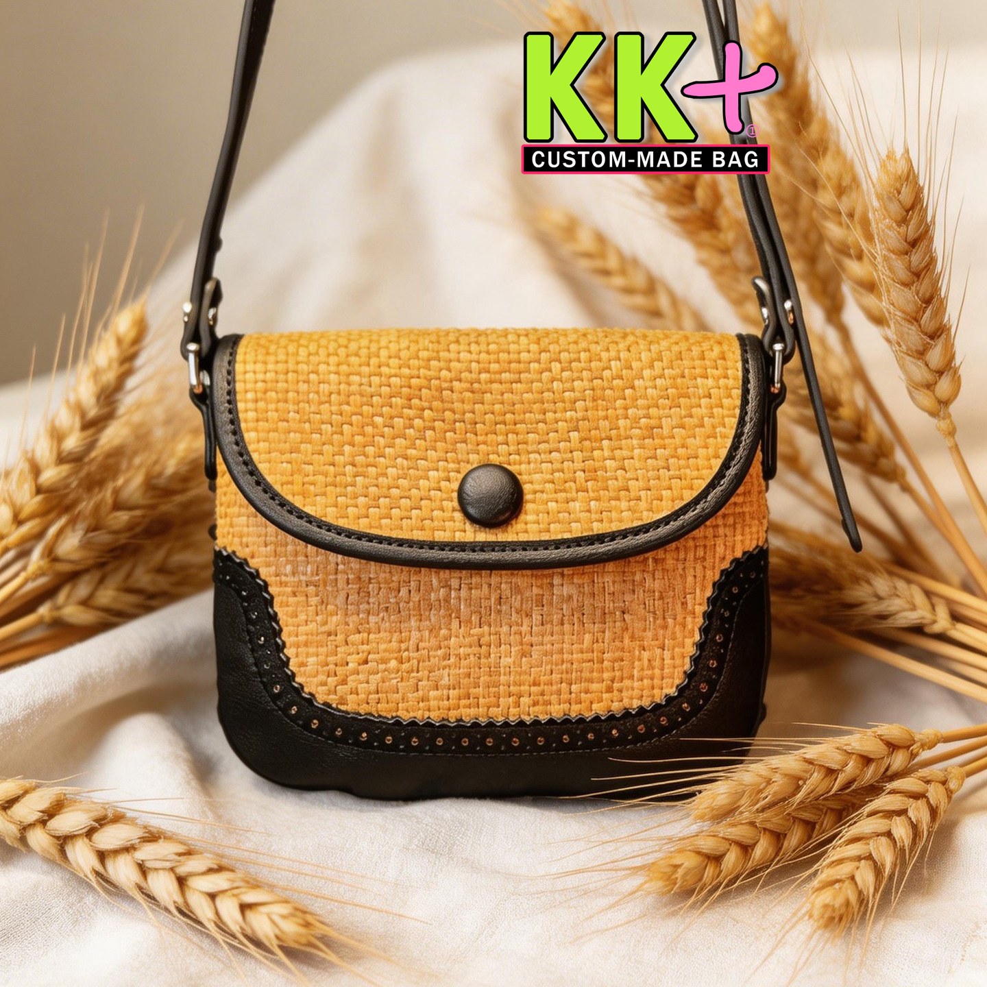 2026新款春夏小包头层牛皮拼草编手机包编织单肩斜挎休闲女包简约