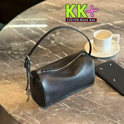 新款头层牛皮笔筒包女包真皮简约小包时尚百搭通勤包袋潮包袋春夏