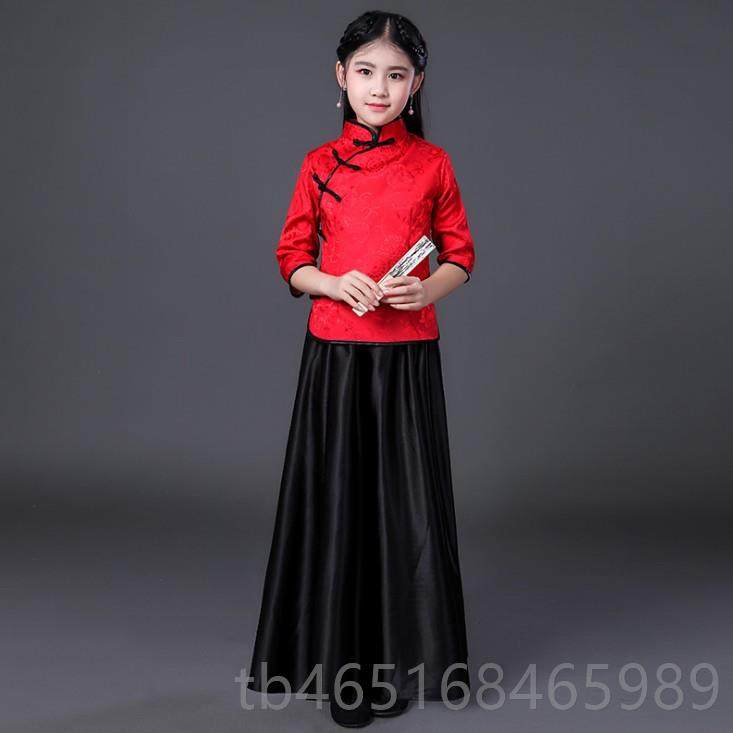 高档民国风儿童装六一舞古筝古琴琵琶蹈演出旗服女改良袍裙毕业照,童装/婴儿装/亲子装,儿童演出服,淘宝优惠券,粉丝福利购,淘宝优惠卷