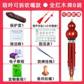 高档学葫芦吟牌全黑红木葫考级成人小学生专业演奏型降b丝调c调初