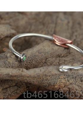 高档牛钝NW本匠人手镯19纪流浪世者币摩根银币日男松石手镯 925纯