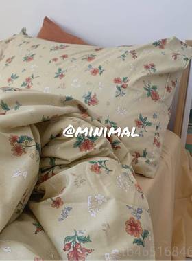 高档Minim全al Concept春温复古碎花棉馨四件套早床单