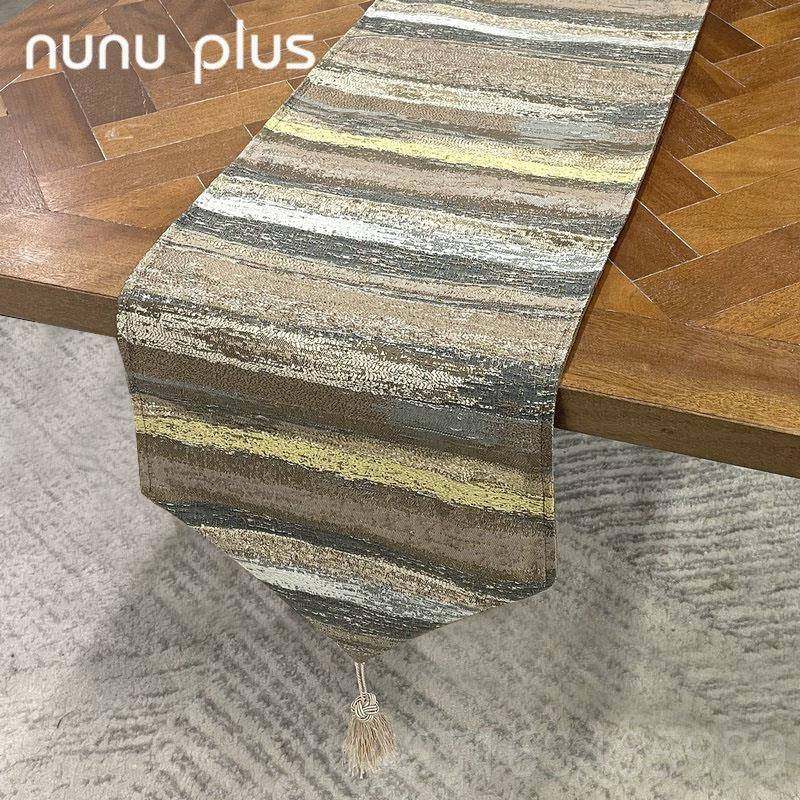 高档包邮 条纹金桌属光泽奢华旗 后现代新古典餐样板房时尚床旗旗,居家布艺,桌旗,淘宝优惠券,粉丝福利购,淘宝优惠卷