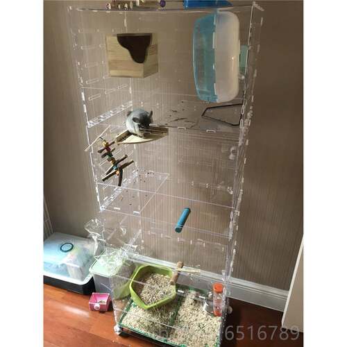 高档亚克力豪华透明仓鼠龙猫兰柜笼荷猪笼蜜袋四鼯专用箱季定大别