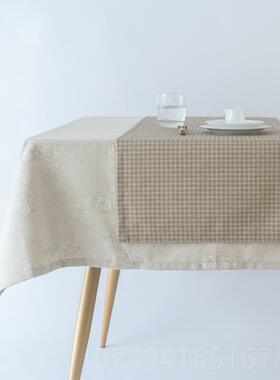 高档桌O约GIRNES进口简现代防水防油复古灰色格子旗电视柜茶几盖