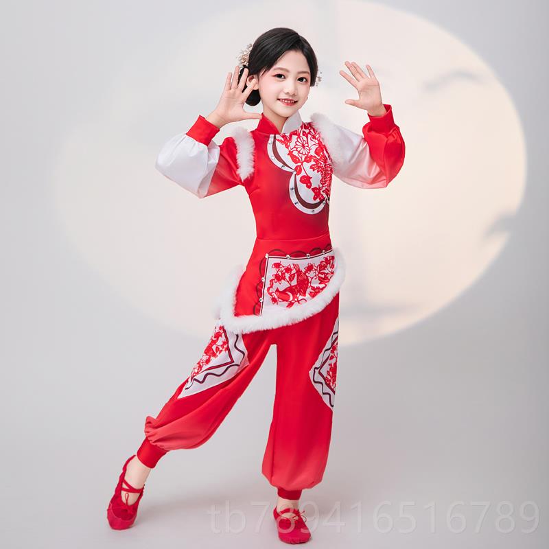 高档儿童秧歌演园出2025新款幼儿灯笼古典舞蹈春服腰鼓打鼓服表演