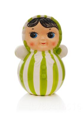 高档780后童年瓷回忆0复古翁不倒娃娃陶摆件国潮风橱窗装饰收藏价