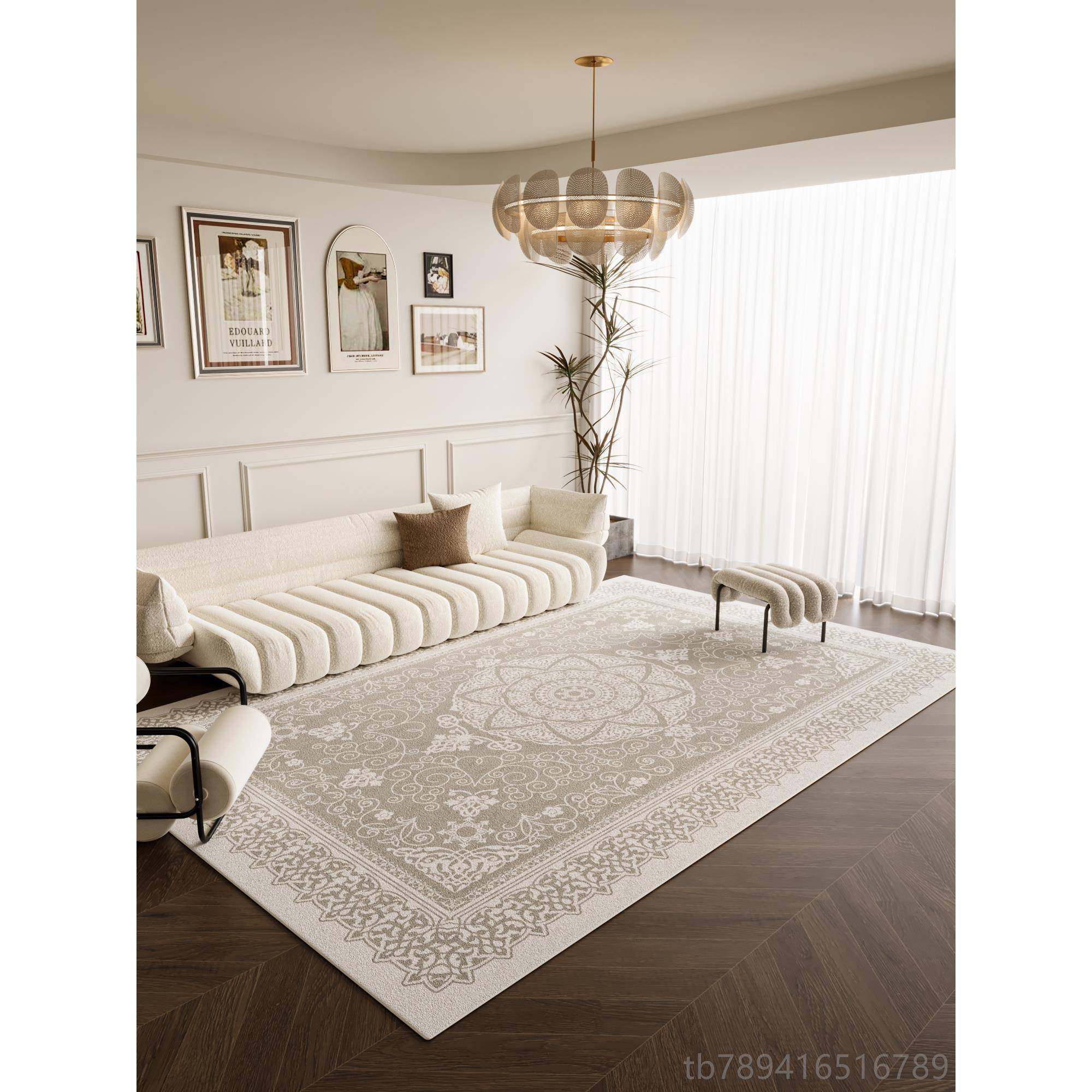 高档轻美式复免古地毯客厅2024新款洗可擦法式高奶油风卧室地垫奢,居家布艺,地毯,淘宝优惠券,粉丝福利购,淘宝优惠卷