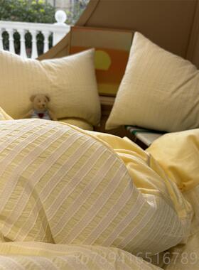 高档A面色织棉提花B奶版牛绒灰色四件套1.5m1洗.8秋冬舒适保暖水