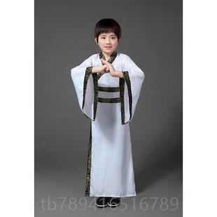 高档书汉服男童古装侠演客书生古风学生中国风人成礼国学童表服三