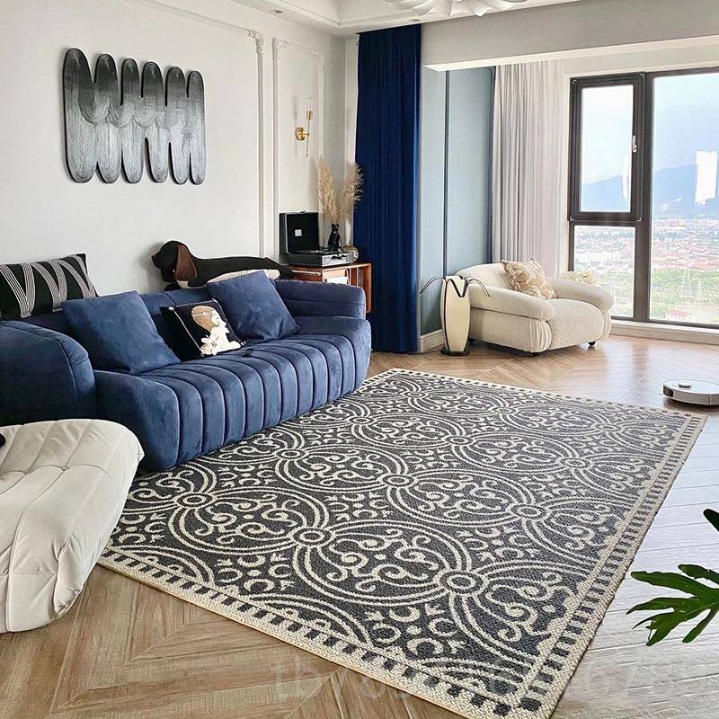 高档中古别之家复古地圈厅绒地毯客法式高级客厅茶几墅卧室书房满