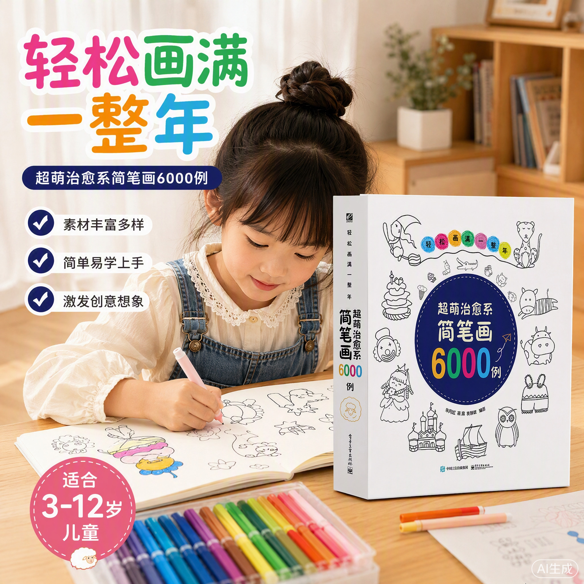超萌治愈系简笔画6000例图片