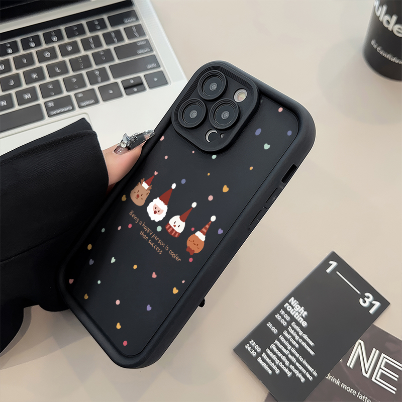 苹果16Plus糖果VIVO红米14ProMax冬天雪人12小清新红米note13手机壳软iPhone15适用华为Pura70创意真我gt7pro